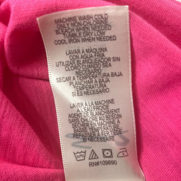 Seven7 Shirt Womens Large Pink Side Gathering New Summer - Picture 9 of 11